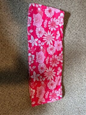 Pink Floral Tube Top Swim Suit Flowers